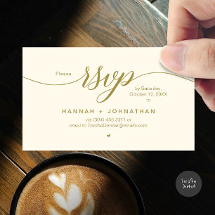Wedding RSVP via Phone or email respond Enclosure Card