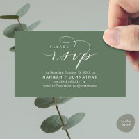 Wedding RSVP via Phone or email respond
