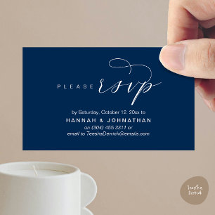 Wedding RSVP via Phone or email respond Enclosure Card