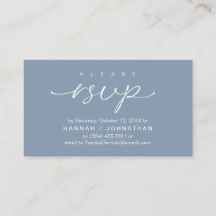 Wedding RSVP via Phone or email respond Enclosure Card