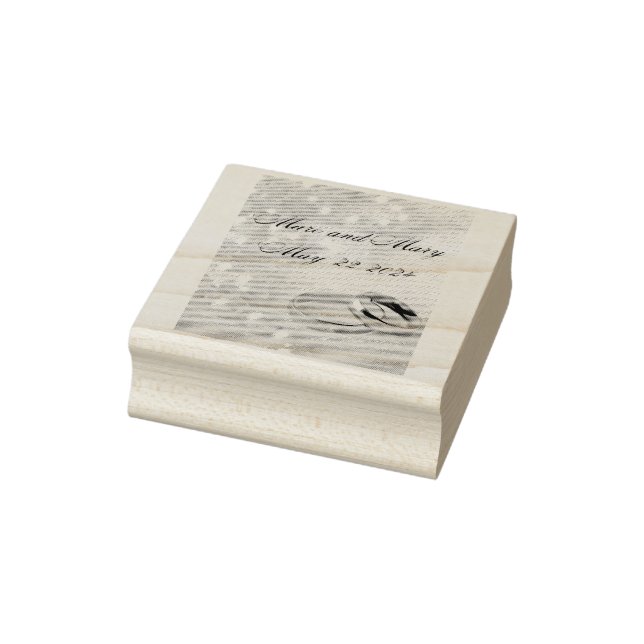 wedding rubber stamp customizable (Stamp)