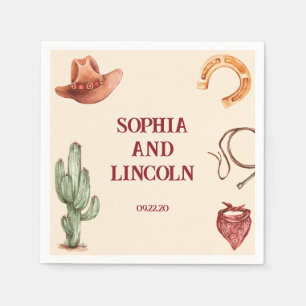 Wedding Rustic brown Western Napkins