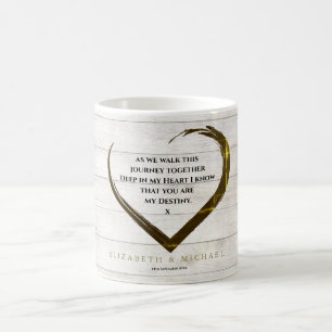 Wedding  Rustic Simple Heart Love Quote Coffee Mug