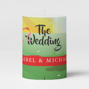 Wedding Rustic Wedfest Festival Fields Modern  Pillar Candle