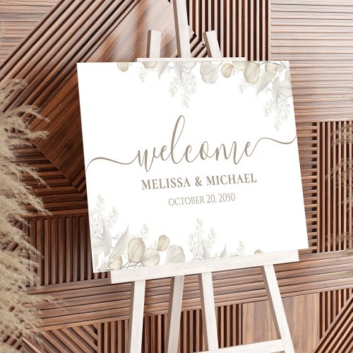 Wedding Sage Green Greenery Welcome Foam Board