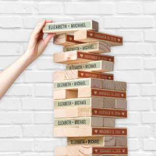 Wedding Sage Terracotta Topple Tower
