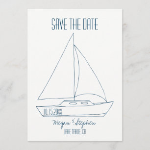 Wedding Sailboat - Save The Date