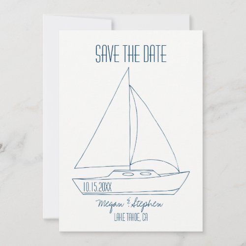 Wedding Sailboat _ Save The Date