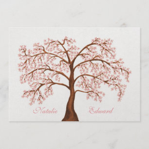 Wedding Sakura Cherry Blossom Tree Invitations