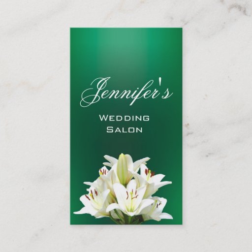 Customizable Wedding Salon Business Card