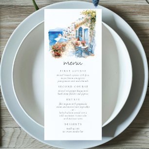 Wedding Santorini Greece Menu