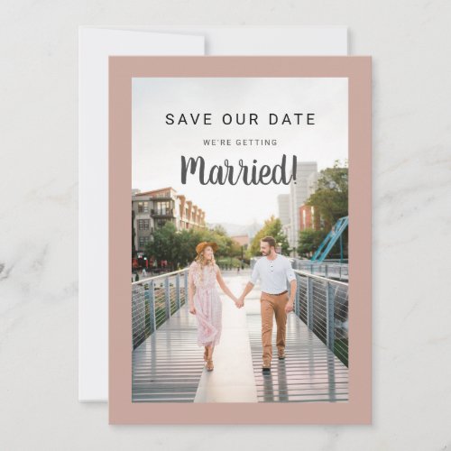 Wedding Save Date 2 Photo Blush Rose Make Your Own Save The Date