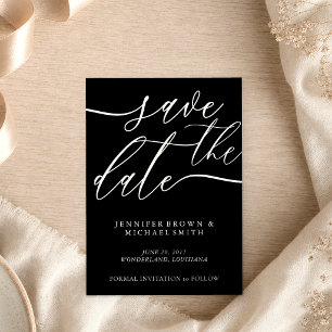 Wedding Save Date Custom Photo Calligraphy Save The Date