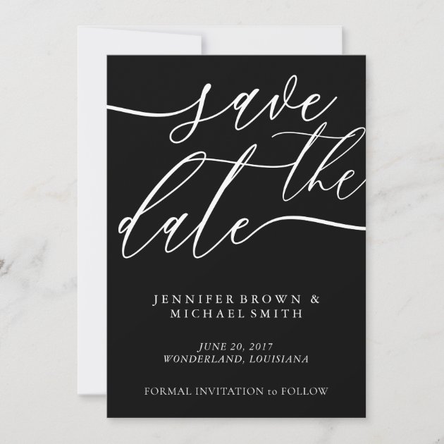 Wedding Save Date Custom Photo Calligraphy Save The Date