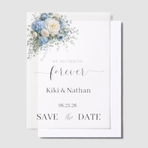 Wedding Save Date Vellum Overlay Invitations