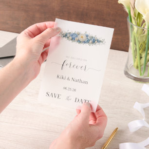 Wedding Save Date Vellum Overlay Invitations