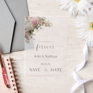 Wedding Save Date Vellum Overlay Invitations