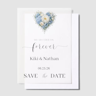 Wedding Save Date Vellum Overlay Invitations