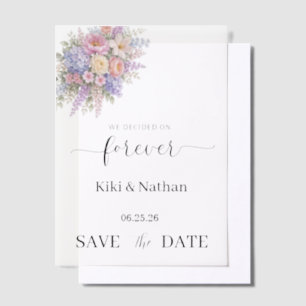 Wedding Save Date Vellum Overlay Invitations