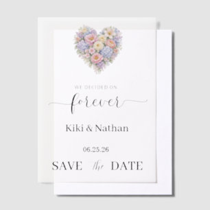 Wedding Save Date Vellum Overlay Invitations
