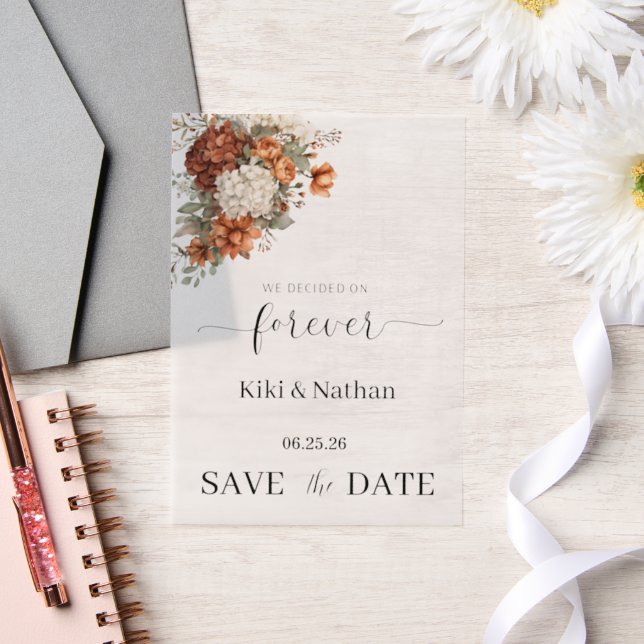 Wedding Save Date Vellum Overlay Invitations (Wedding)