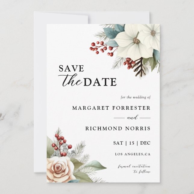 Wedding Save The Date 1 B Template (Front)
