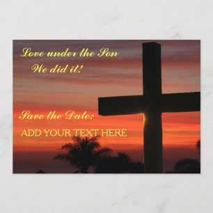 Wedding Save The Date Announcement Christian