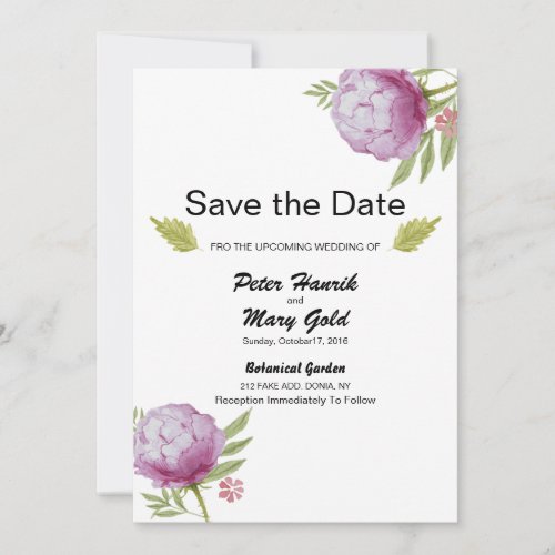 Wedding Save The Date Announcement Postcard