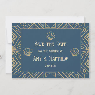 Wedding Save the Date - Art Deco Gatsby style