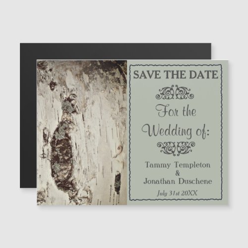 Wedding Save the Date Birch Wood Magnets