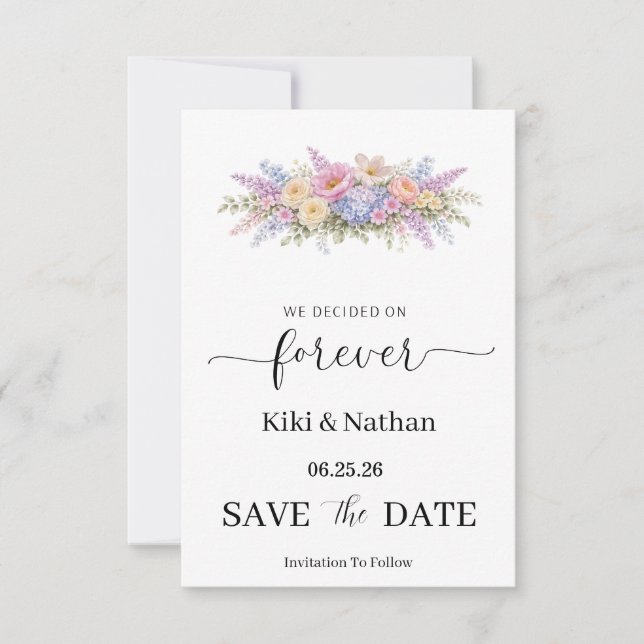 Wedding Save the Date Card (Front)