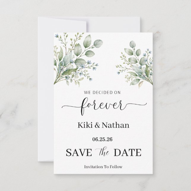 Wedding Save the Date Card (Front)