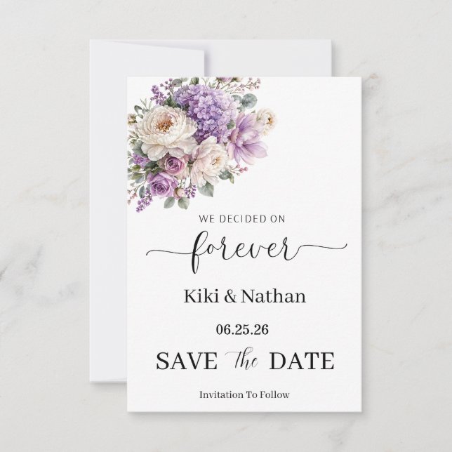 Wedding Save the Date Card (Front)