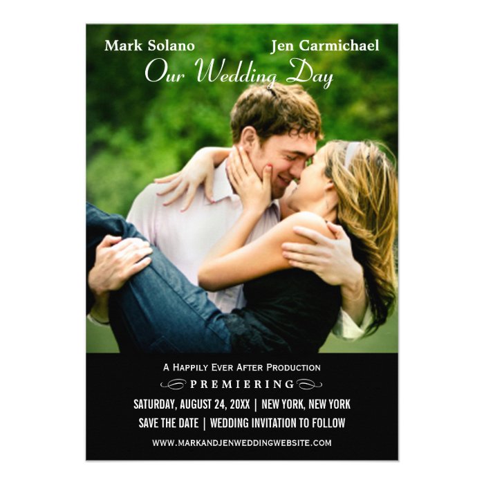 Save the Date Card  Movie Poster Design