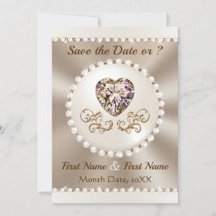 Wedding Save the Date Cards, Champagne Wedding Invitation