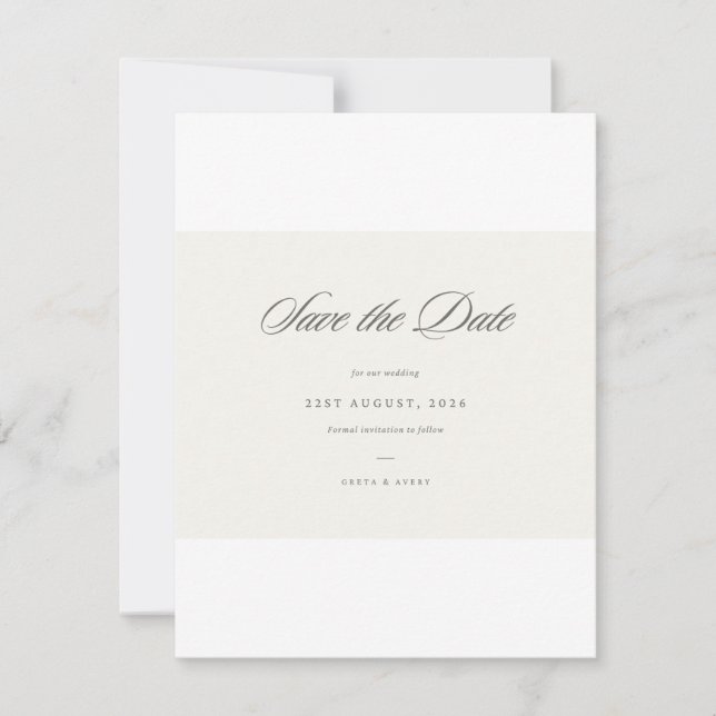 Wedding Save the Date Cards – Elegant Personalized (Front)