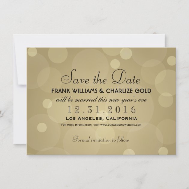 Wedding Save The Date | Champagne Gold