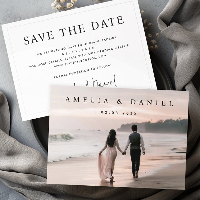 Wedding save the date custom photo card (Wedding save the date custom photo card)