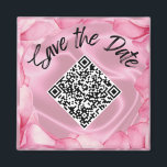 Wedding Save the Date Custom QR Code Magnet<br><div class="desc">Make your special moments truly memorable with our Pink Orchid "Save the Date" Magnet. Featuring a stunning pink orchid background, this elegant magnet is the perfect way to announce your upcoming event in style. What sets this magnet apart is its customizable QR code and RSVP text, allowing you to personalize...</div>