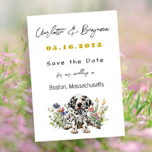 Wedding Save the Date Dalmatian Puppy Announcement