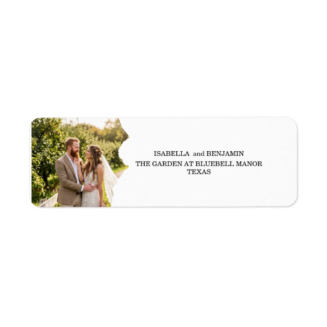 Wedding Save the Date Envelope Seal Photo Address  (Front)