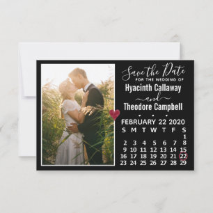 Wedding Save the Date February 2020 Calendar Photo