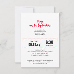 wedding save the date great dane invitation