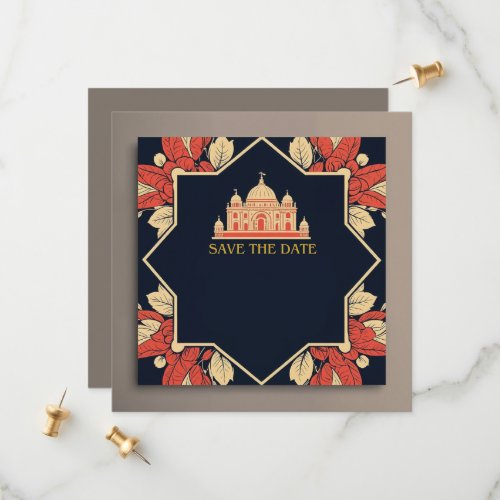 Wedding save the date Indian theme invitation