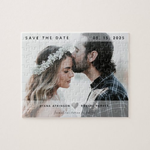 Wedding Save The Date Invitation Jigsaw Puzzle