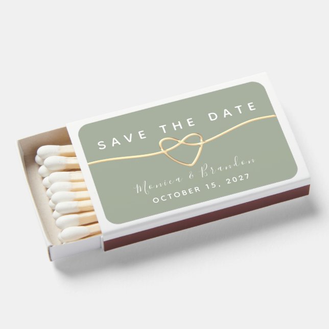 Wedding Save The Date Invitation Matchboxes (Front Open)
