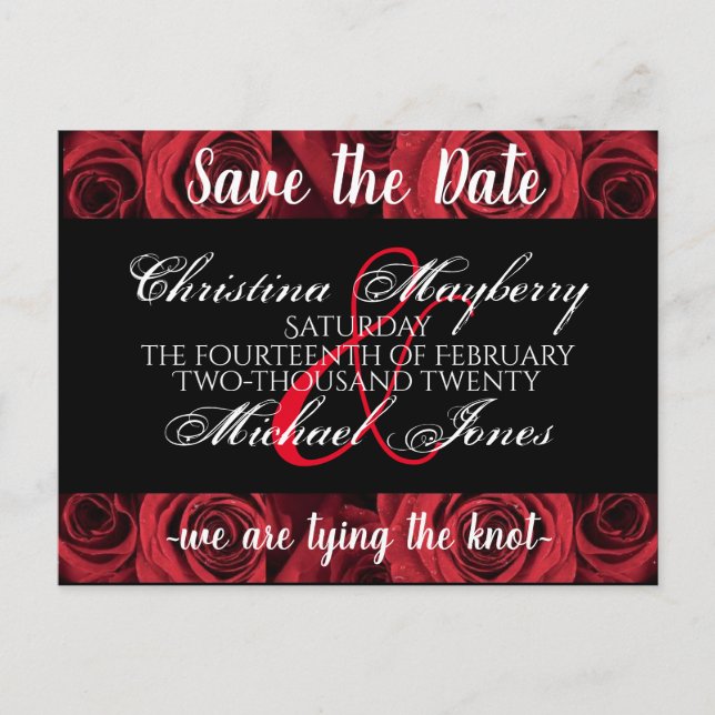 wedding save the date invitation postcard (Front)