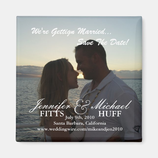 Wedding Save the Date Magnet (Front)