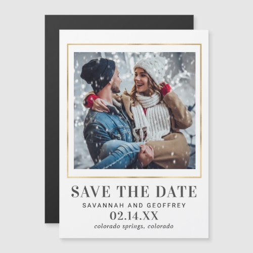 Wedding Save the Date Magnet One Photo Magnetic Invitation