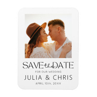 Wedding Save the Date Magnet with Photo